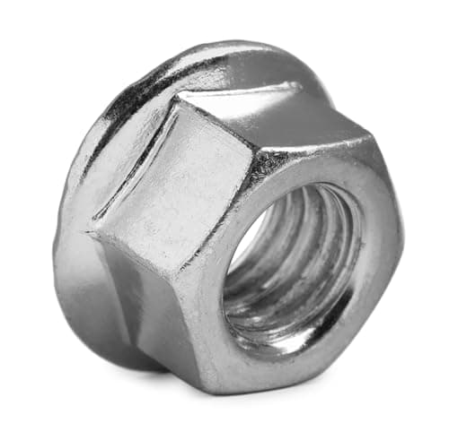 Image of M10 Hexagon Nut With Non-Serrated Flange Steel cl.8 Zinc Plated DIN 6923 (Pack of 10) X05E/1