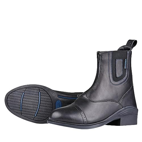 Image of Dublin Evolution Zip Front Waterproof Paddock Boots, Black, Adults 7