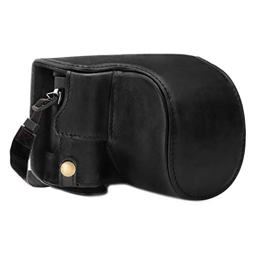 Image of MegaGear MG1565 Ever Ready Genuine Leather Camera Case compatible with Panasonic Lumix DC-LX100 II - Black