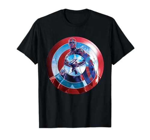 Image of Marvel Captain America 4: Brave New World Shield Reflection T-Shirt