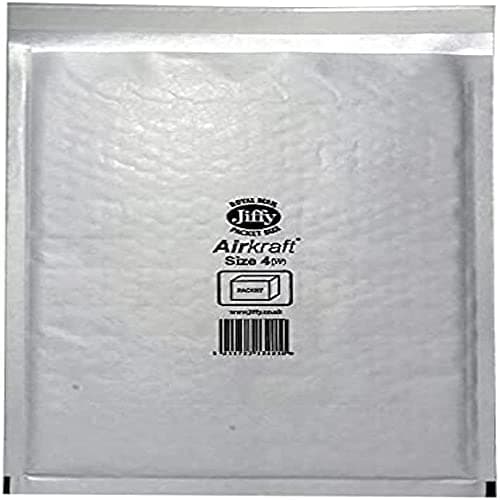 Image of Jiffy Airkraft Postal Bags Bubble-lined Peel and Seal No.4 White 240x320mm Ref JL-AMP-4-10 [Pack of 10]