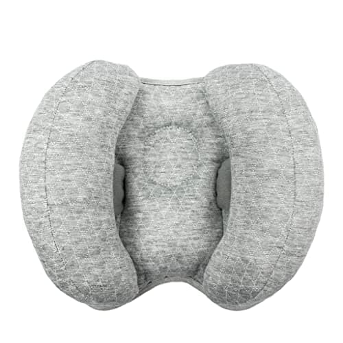 Image of KAKIBLIN Baby Head Neck Support Pillow, 2 in 1 Banana Neck Pillow for Babies, Baby Travel Pillows for Stroller,Adjustable Newborn Head Pillows for Kids Boys Girls, Gray