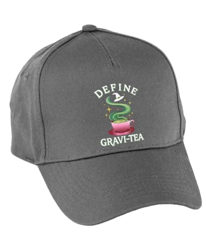 Image of Hippowarehouse Defying gravi-Tea Premium Printed 5 Panel Baseball Cap hat OneSize Adults Grey