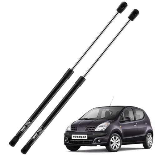 Image of Vepagoo 2X Rear Tailgate Boot Gas Struts for 2009-2014 Suzuki Alto/2009-2013 Nissan Pixo Lift Support Springs System (345N, 375MM), Replacement for 81860M68K00