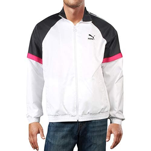 Image of PUMA Men's XTG Woven Jacket Windbreaker, White/Color Sample, Small