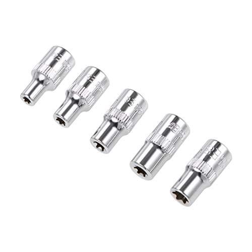 Image of sourcing map 1/4-Inch Drive External Torx Shallow Socket Set E4 E5 E6 E7 E8 Cr-V Steel 5 Pcs