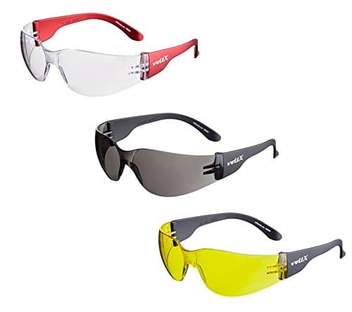 Image of voltX 3 x GRAFTER’ Lightweight Industrial Safety Glasses, UKCA & CE EN166f Certified/Cycling Safety Glasses (Mixed Lens) Anti-fog and Anti-scratch, UV400 lens protection.