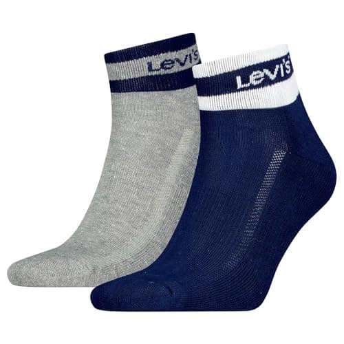 Image of Levi's Mid Cut Sport Stripe 2P, Navy/grey, 39-42