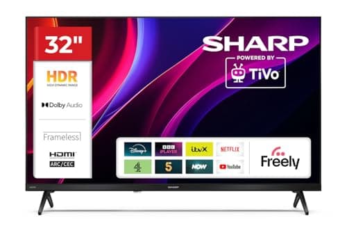 Image of Sharp 32-inch HD Ready Smart TV, HDR10, Wi-Fi, Dolby Atmos, 60 Hz