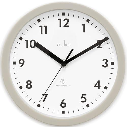 Image of Acctim 74667 Nardo 20cm Radio Controlled Grey Wall Clock