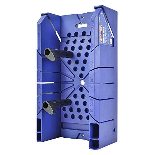 Image of Plastic Mitre Box with Pegs 310mm (12.1/4in), Blue