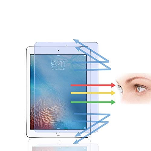 Image of PaceBid Anti Blue Light Screen Protector Compatible with iPad Pro 9.7/ iPad Air 2/ iPad Air/iPad 9.7, [Anti Eye Strain][Blocks Excessive Harmful Blue Light & UV] 9H Tempered Glass for iPad Pro 9.7