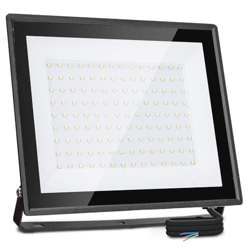 Image of Aigostar 100W Led Floodlight Outdoor, 8700lm LED Security Lights, 526W Incandescent Lamp Equivalent, Waterproof IP65, 6500K Cool White Outdoor Lights for Warehouse, Garage, Backyard, Garden, etc
