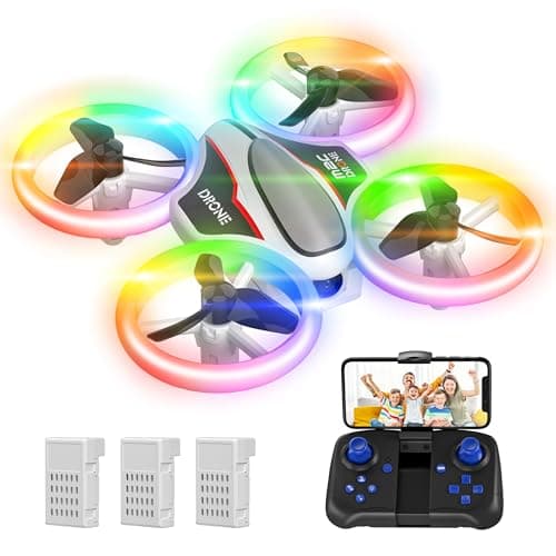 Image of Mini Drone with 720P HD Camera for Kids and Adults, RC Quadcopter with Multi-Colored LED Lights, 3 Modular Batteries, Headless Mode, 3D Flips, Kids Drone Toys Gifts for Boys and Girls