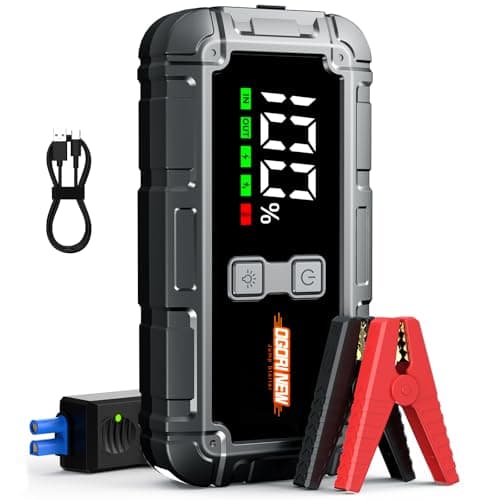 Image of Jump Starter Power Pack, 7000A Car Battery Booster Jump Starter and Jump Pack for 12V Vehicles, OGORI NEW Battery Booster with LCD Screen and Flashlight ((10L Gas/8L Diesel))