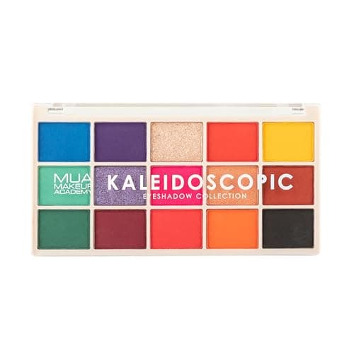 Image of MUA Makeup Academy 15-Shade Eyeshadow Palette, Kaleidoscopic, Highly Pigmented Matte & Shimmer Blend, Vegan and Cruelty Free