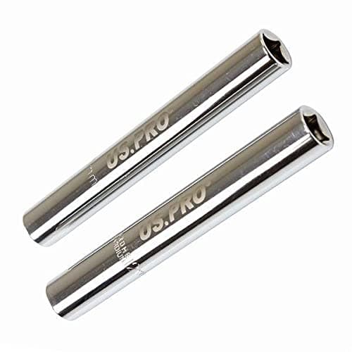 Image of US PRO Tools 10MM + 12MM Extra Deep Glow Plug Sockets 6PT 3/8" DR 3647
