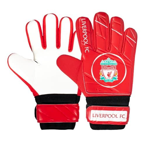 Image of Liverpool FC Official Football Gift Youths Goalkeeper Goalie Gloves Red White
