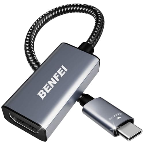 Image of BENFEI USB C to HDMI Adapter 4K@60Hz, USB Type-C to HDMI Adapter [Thunderbolt 3/4/5 Compatible] with iPhone 15 Pro/Max, MacBook Pro/Air 2023, iPad Pro, iMac, S23, XPS 17, Surface Book
