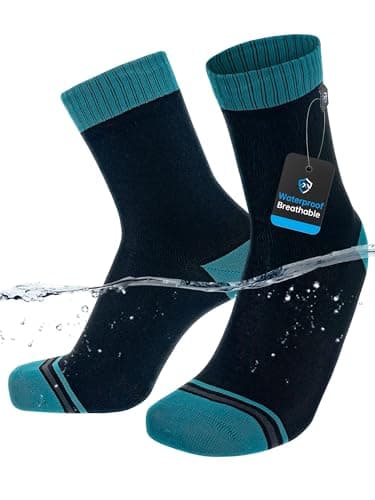 Image of DexShell Waterproof Everyday Socks for Men & Women, Breathable Quarter Crew Socks for Walking, Commuting, Rain & Wet Weather – JBB Black, Unisex X Large