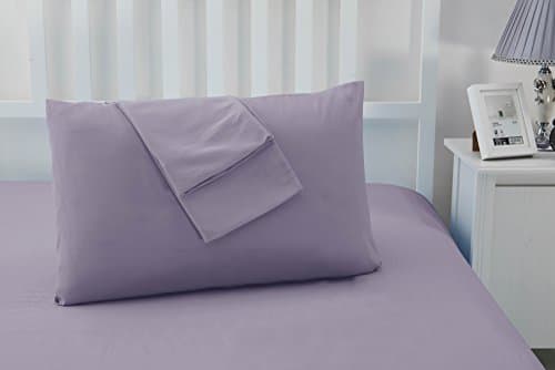 Image of Sonia Moer Super Soft Brushed Microfibre Pillowcases - Non Iron Breathable Hypoallergenic Pillowcases set of 2- Lavender