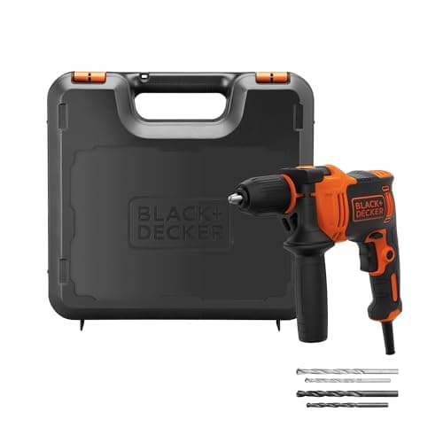 Image of BLACK+DECKER 710W High Performance, 0-2800 RPM Corded Hammer Drill, with 4 Drill Bits and Kitbox, BEH710K-GB