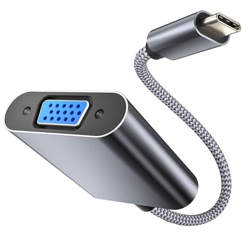 Image of Elebase USB C to VGA Adapter for Apple iPhone 17 16 15 Max Plus,Type C (Thunderbolt 3/4) to VGA (15 Pin) Video Cable Converter for Chromebook,Macbook Pro/Monitor,Mac Air,iPad,Dell XPS,Surface Book,HP