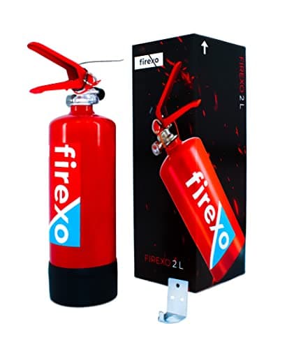 Image of Firexo All in One Fire Extinguisher (2 Litre / 2 kg) - Multipurpose Extinguisher for ALL FIRES inc. Li-ion Battery Fires! - Safety & Emergency Equipment for Home, Kitchen, Fireplace, Grill, Caravan