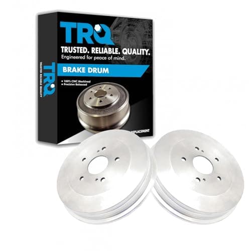 Image of TRQ Rear Brake Drum Pair Set Compatible with 2006-2008 Suzuki Grand Vitara