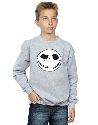 Image of Disney Boys Nightmare Before Christmas Jack's Big Face Sweatshirt 9-11 Years Sport Grey