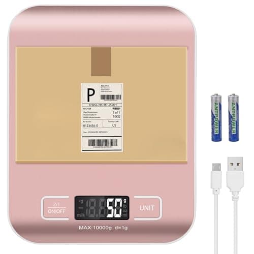 Image of Selegere Digital Kitchen Scales,Professional Food Weighing Scales with LCD Display,Precision up to 1 g (Rose gold Rechargeable(10kg/1g))