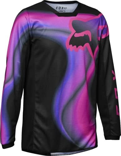 Image of Fox Yth Girls 180 Toxsyk Jersey Black/Pink