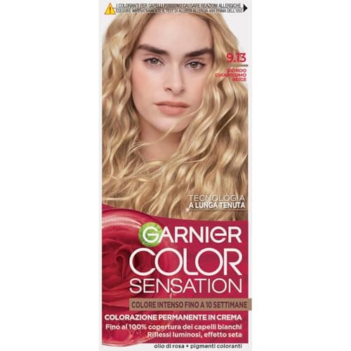 Image of Garnier Color Sensation Hair Dye 9.13 Crystalline Beige Light Blonde 1 Piece