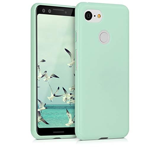 Image of kwmobile Case for Google Pixel 3 Case - Soft Cover - Shockproof TPU Material - Wireless Charging - Mint Matte