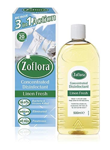Image of 1x Zoflora 3in1 Action Concentrated Disinfectant Linen Fresh 500ml