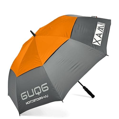 Image of BIG MAX I-Dry Aqua Golf Umbrella with UV Protection - 100% Waterproof (Orange)