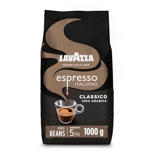 Image of Lavazza, Espresso Italiano Classico, Coffee Beans, Ideal for Espresso Coffee Machines, with Flowery & Fruity Aromatic Notes, Intensity 5/10, 100% Arabica, Light Roast, 1 kg