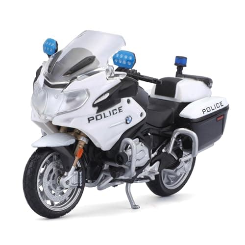 Image of Maisto 32306-USPOL 1-18 Scale U.S. Police BMW R1200RT Diecast Motorcycle Model with Plastic Display Stand White
