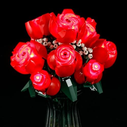 Image of YEABRICKS LED Light for Lego-10328 Icons Bouquet of Roses Building Blocks Model (Lego Set NOT Included)
