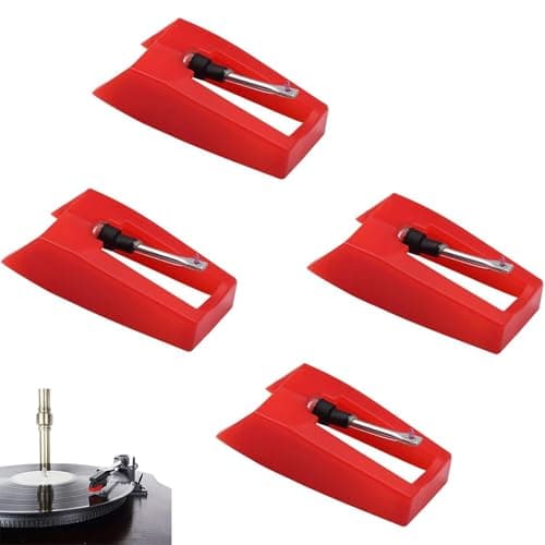Image of 4PCS Record Player Needle, Turntable Diamond Replacement Stylus Needles, Ruby Tip Turntable Needles, Record Player Needle Replacement, for Vinyl Record Player, LP, Phonograph, Most Record Players