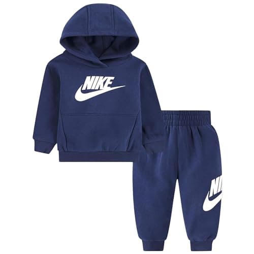 Image of NIKE Club French Terry Baby Jumpsuit Blue/White 92