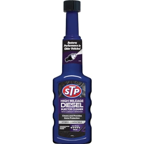 Image of STP Diesel High Milage Injector Cleaner 200 ml, Cleans and Protects your Engine for 300 miles, Enhances Fuel Economy, Mechanical Car Cleaning Products, Concentrated Cleaning Formula, Made in the UK