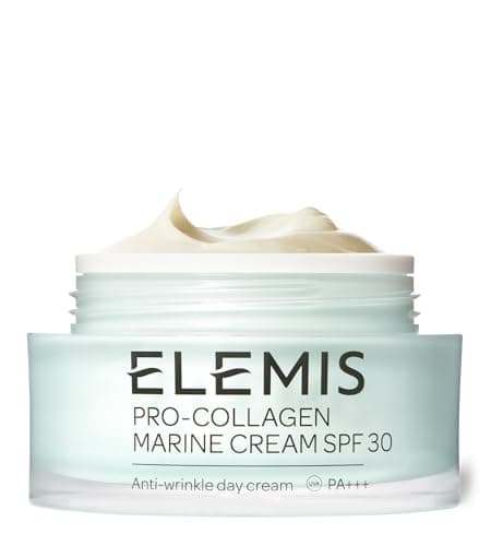 Image of ELEMIS Pro-Collagen SPF Marine Cream, Anti-Wrinkle Daily Face Lotion, Hydrating Ultra-Light SPF30 Gel-Cream Day Moisturiser Leaves Skin Smooth, Glowing and Rejuvenated, Suitable for All Skin Types
