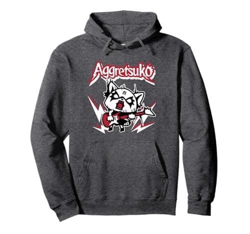 Image of Aggretsuko Rage Mode Guitar Metal Pullover Hoodie