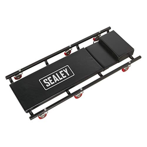 Image of Sealey Scr74 Creeper Steel 6 Wheels & Adjustable Head Rest Deluxe American Style