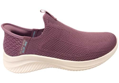 Image of Skechers Women's Ultra Flex 3.0 Easy Win Slip-On Sneakers, Purple Knit/Trim, 4 UK