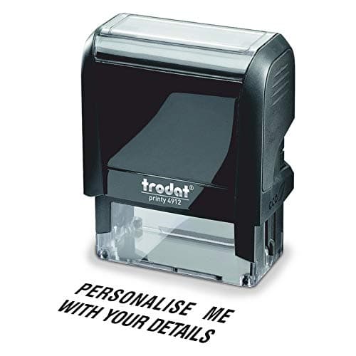 Image of Trodat Printy 4912 Custom Self-Inking Stamp – Personalised Text Stamp, Up to 4 Lines, 45 x 17 mm | Eco-Friendly, Portable & Refillable | Replacement Ink Pads Available