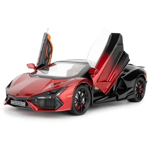 Image of imtfzct Lamborghini Reventon 1/24 Diecast Model Car with Sound, Light and Pullback, Toy Car for Collectors, Gift for Children (Red)