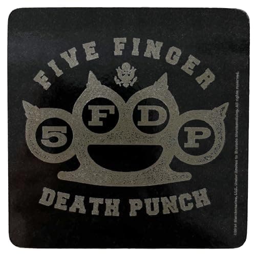 Image of Five Finger Death Punch Knuckleduster Single Coaster 10x10cm