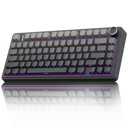 Image of AULA F75 75% Wireless Mechanical Keyboard,2.4Ghz/Type-C/BT5.0 Gaming Keyboards,Advanced Structure,Side Engraved,RGB Backlight,Hot Swappable Custom Keyboard for PC/Mac (Black)